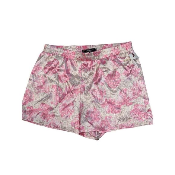 NEW WITH TAGS BCBGeneration PINK FLORAL DESIGN Women's BEAUTIFUL Shorts SIZE LAR - Picture 1 of 7
